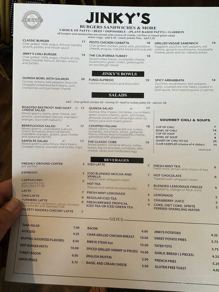 Jinky's Cafe - Los Angeles, CA menu_pic