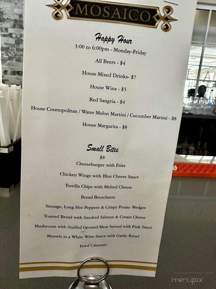 Mosaico Tavern - Byram Township, NJ menu_pic