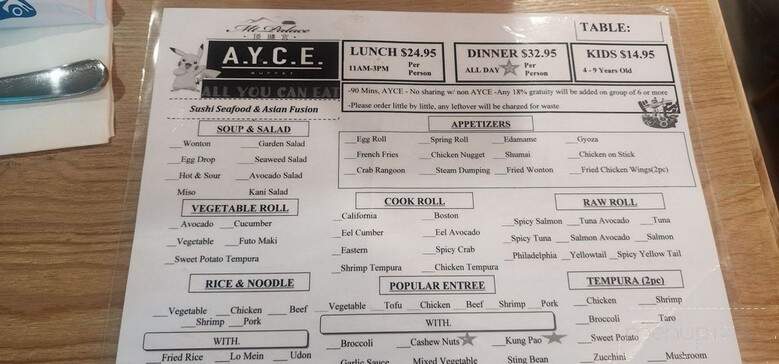Mt Palace - Mount Pocono, PA menu_pic