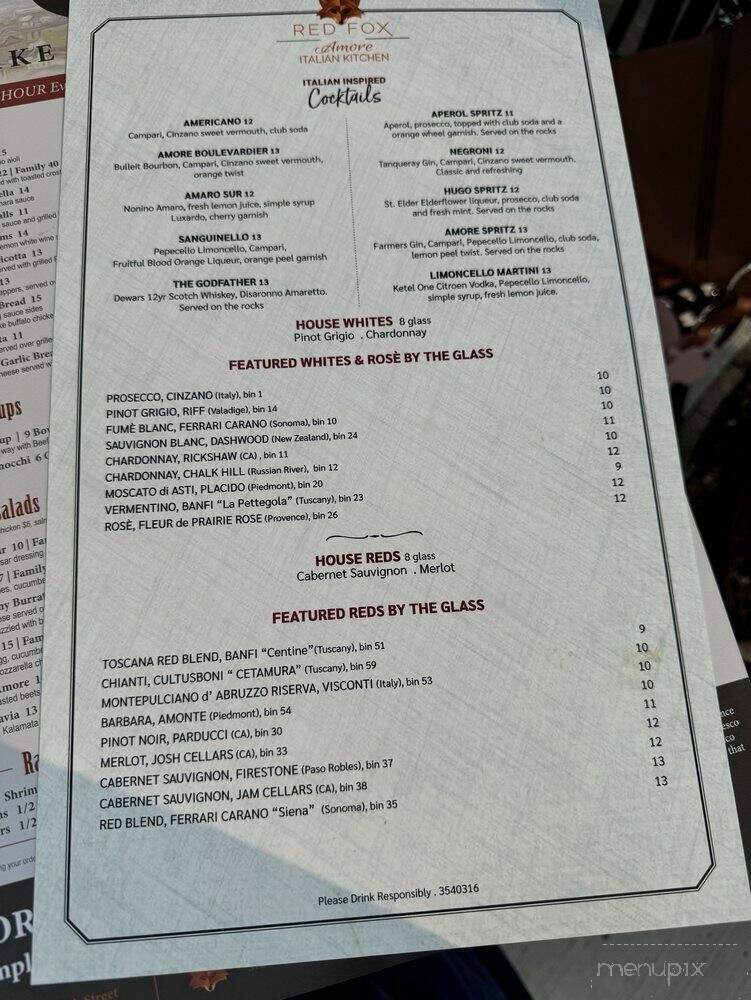 Red Fox Amore - Middlefield, CT menu_pic