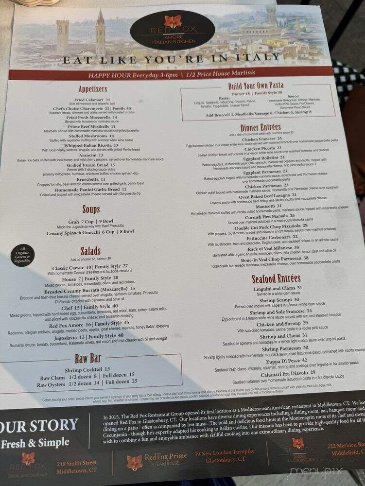 Red Fox Amore - Middlefield, CT menu_pic