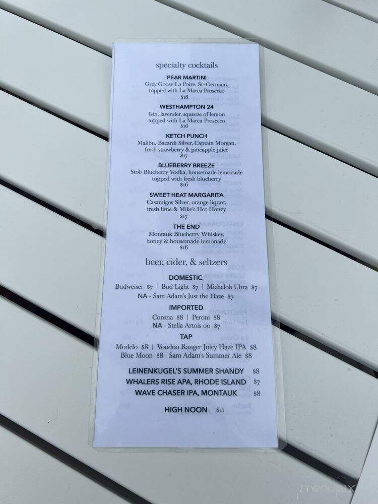 The Ketch - Westhampton, NY menu_pic