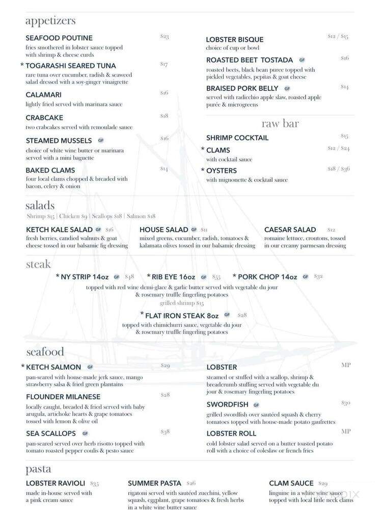 The Ketch - Westhampton, NY menu_pic