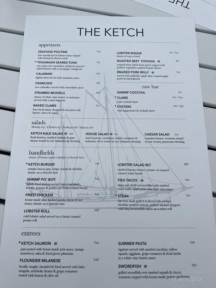 The Ketch - Westhampton, NY menu_pic
