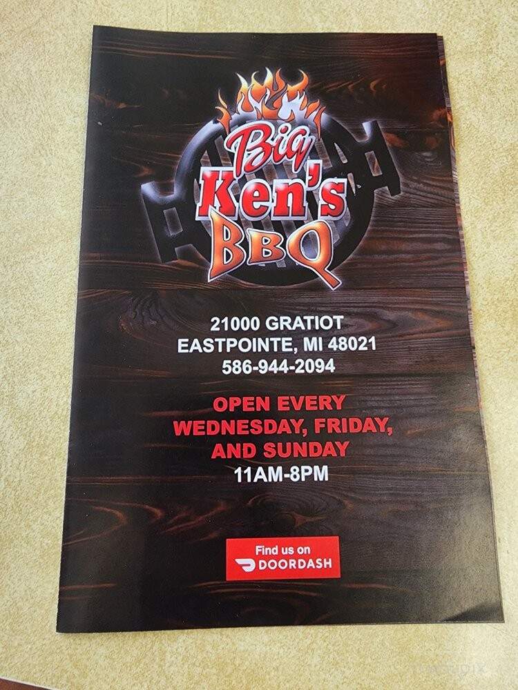 Big Kens Bar-B-Q - Eastpointe, MI menu_pic