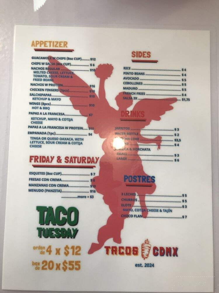 Tacos CDMX - Westwood, NJ menu_pic