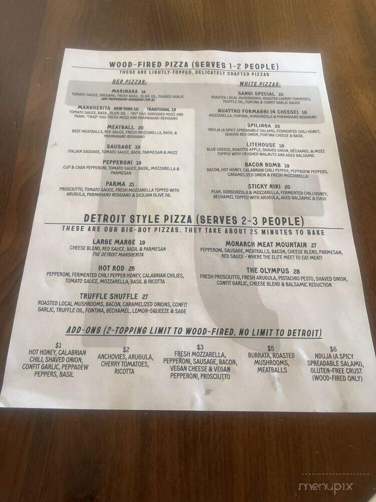 The Forge Artisan Pizza - Sandpoint, ID menu_pic