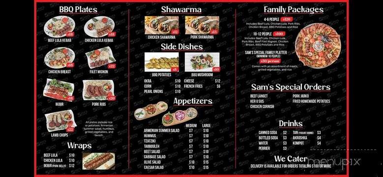 Sam's Eatery - North Hollywood, CA menu_pic
