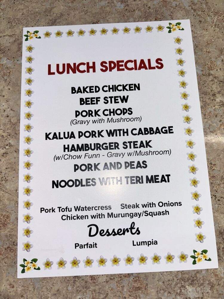 Da Ohana Kine Snack Shop - Honolulu, HI menu_pic