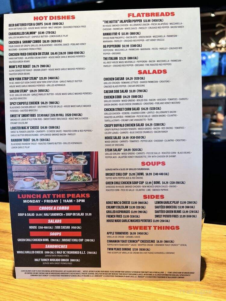 Twin Peaks - Fort Mill, SC menu_pic