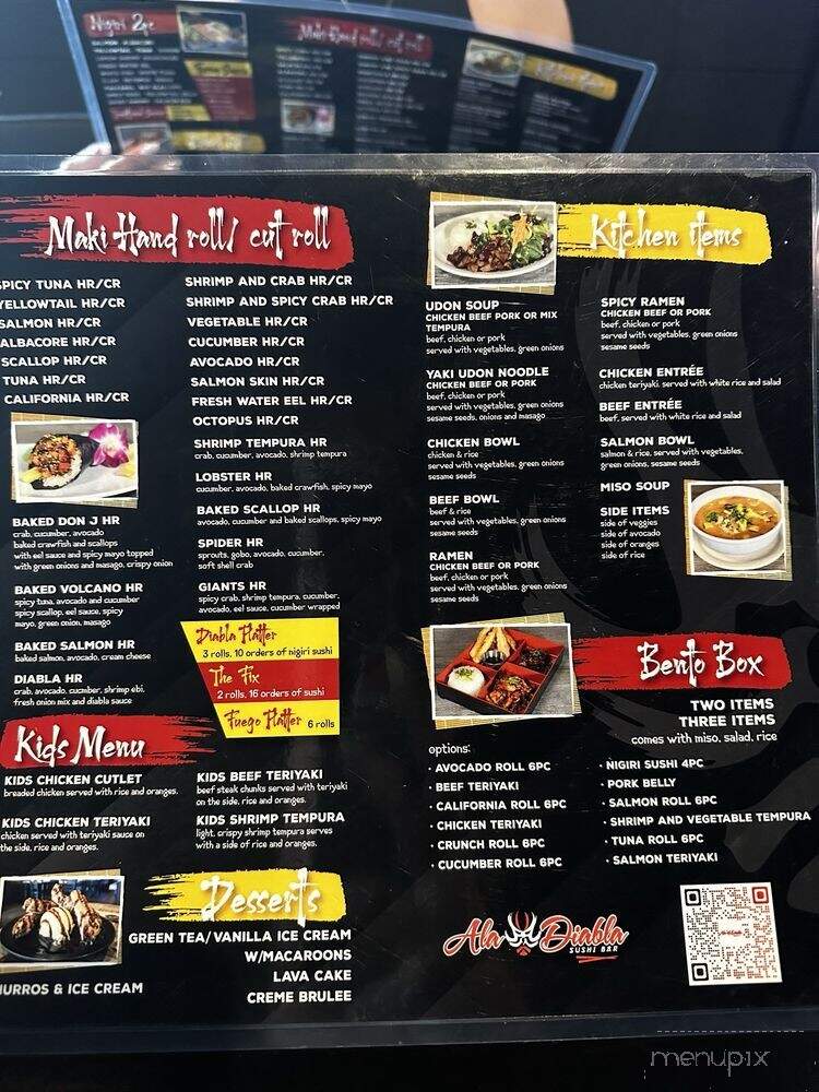 A La Diabla Sushi - San Fernando, CA menu_pic