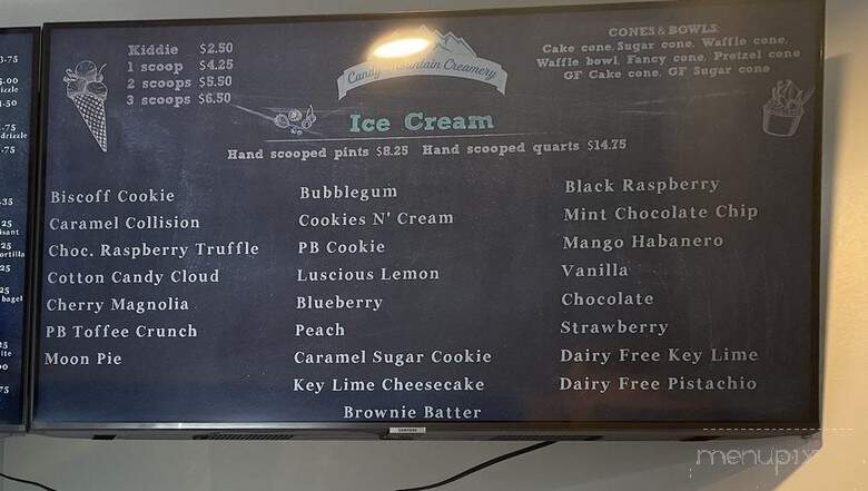 Candy Mountain Creamery - Dillsburg, PA menu_pic