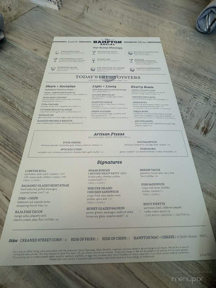 The Hampton Social - Denver, CO menu_pic