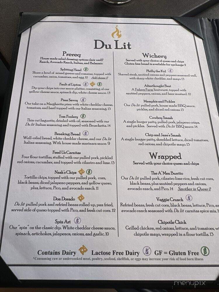Du Lit - Fortville, IN menu_pic