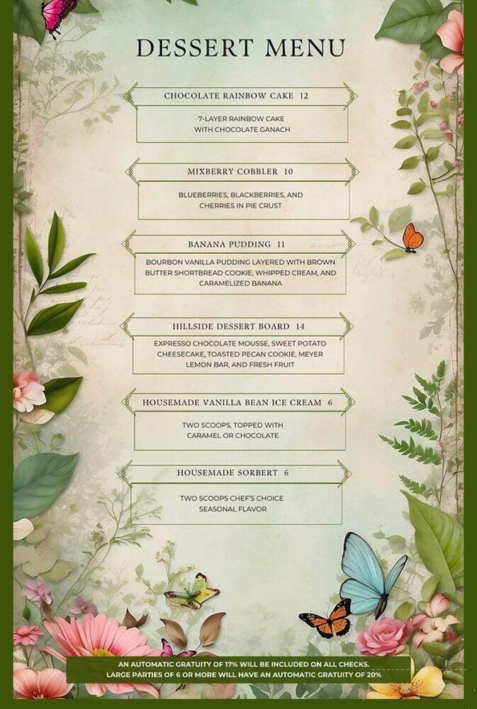 Hillside Social - Cedar Hill, TX menu_pic