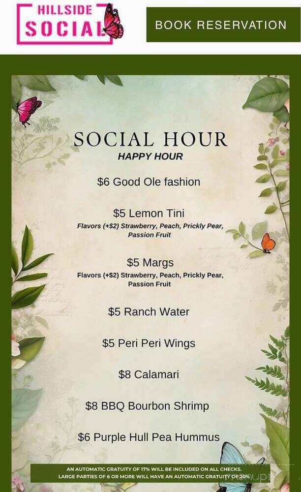 Hillside Social - Cedar Hill, TX menu_pic