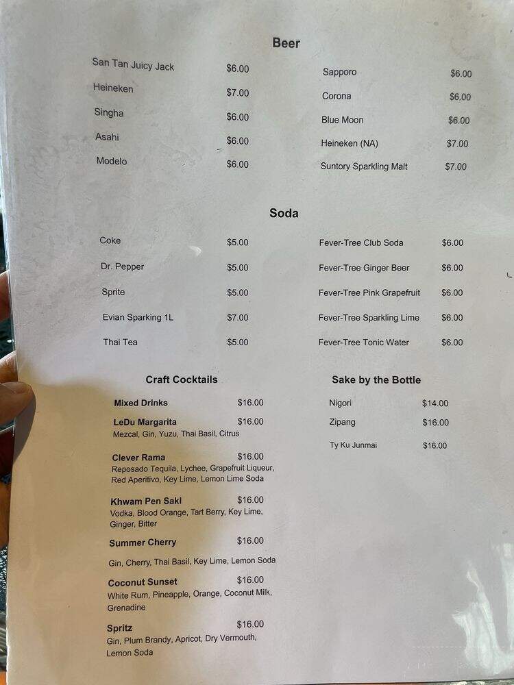 Ledu Thai - Phoenix, AZ menu_pic