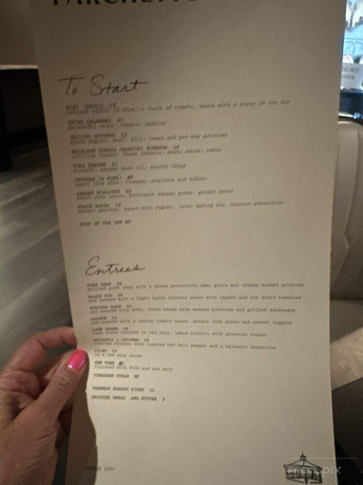 Parchetto - Paso Robles, CA menu_pic