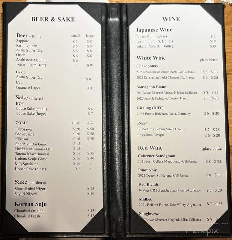 Genki Sushi - San Diego, CA menu_pic