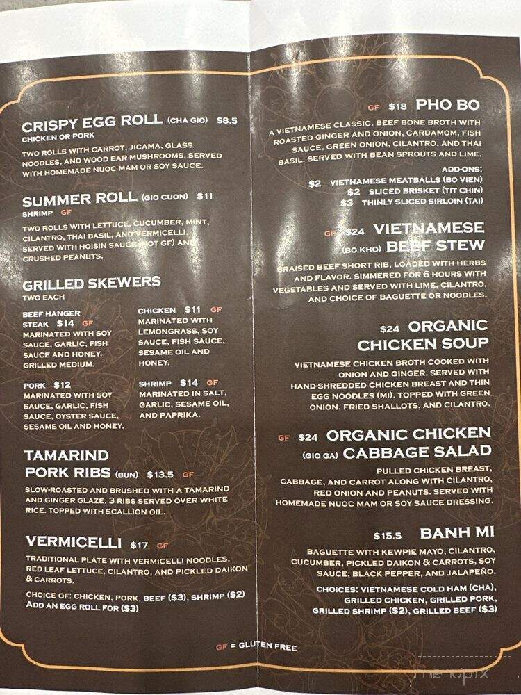 Saigon Table - Rye, NY menu_pic