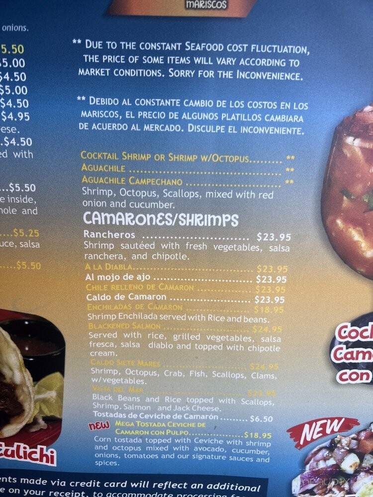Mazatlan Taqueria and Grill - Benicia, CA menu_pic