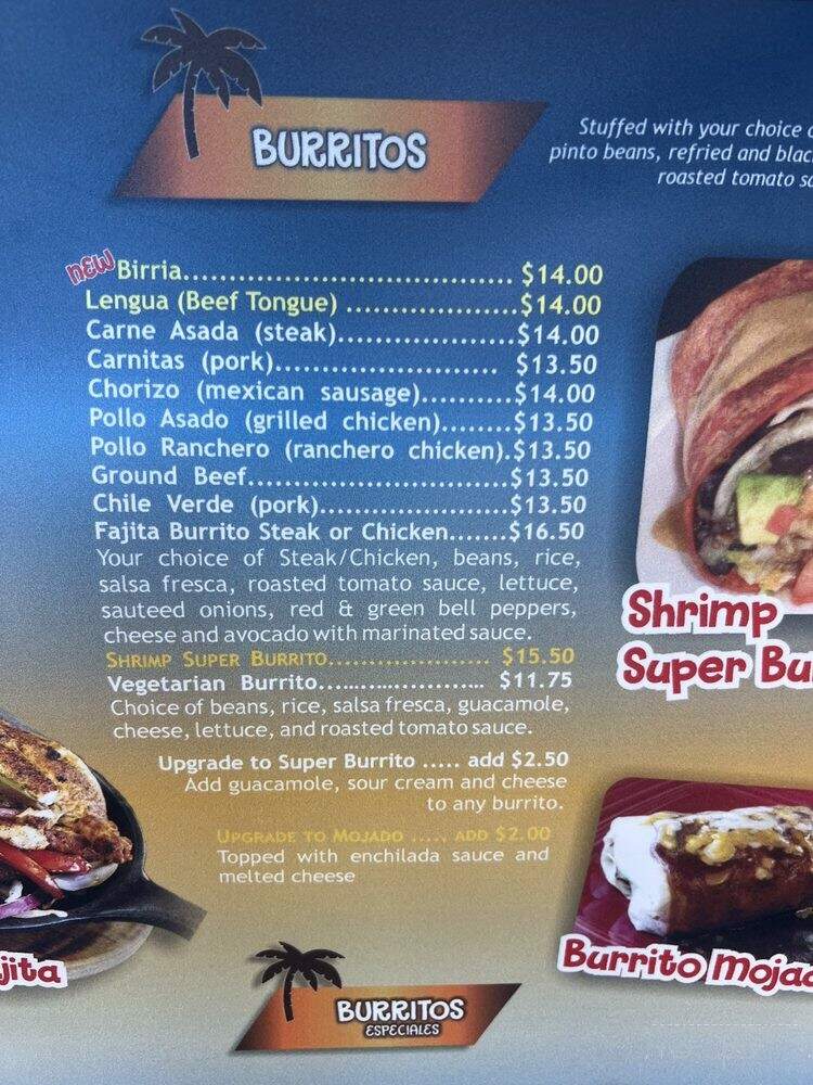 Mazatlan Taqueria and Grill - Benicia, CA menu_pic