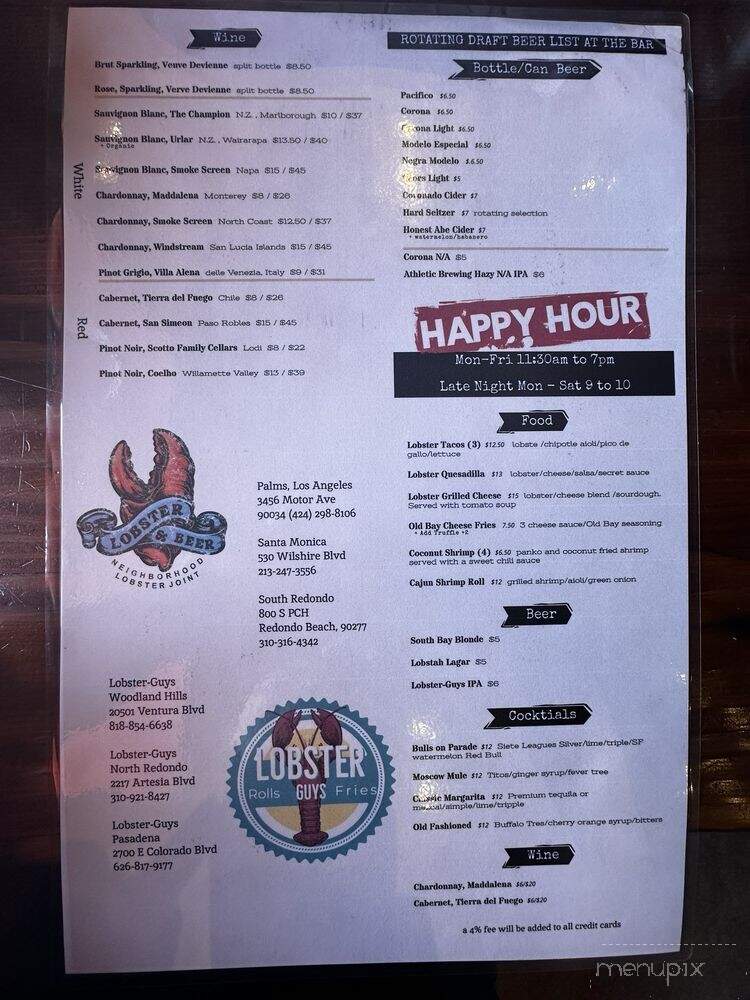 Lobster Guys - Redondo Beach, CA menu_pic