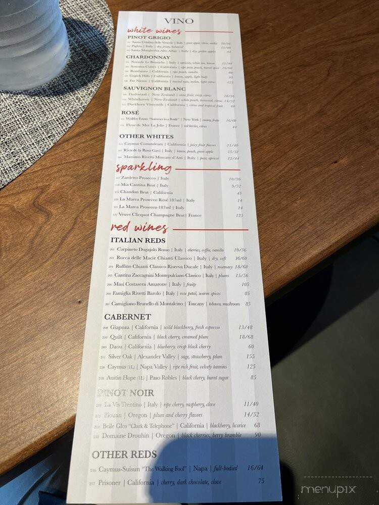Bar Italia - Lakewood Ranch, FL menu_pic