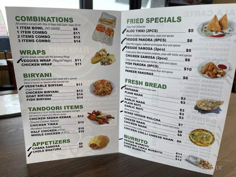 Flamin' Curry - Long Beach, CA menu_pic