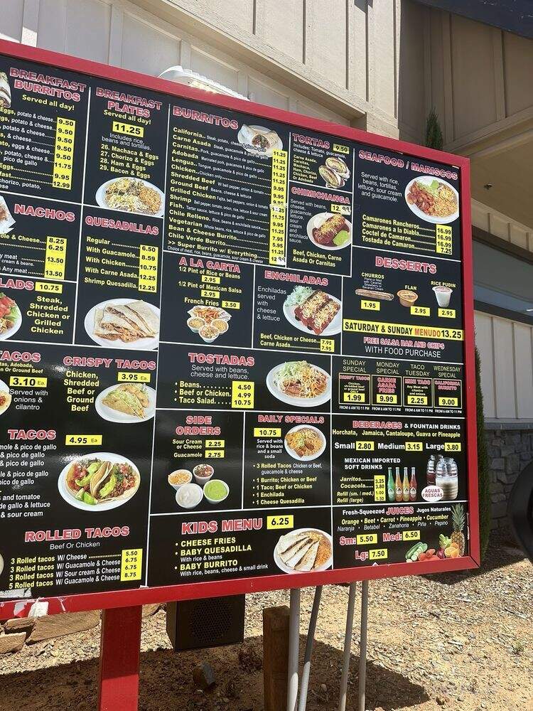 California Burrito - Sacramento, CA menu_pic