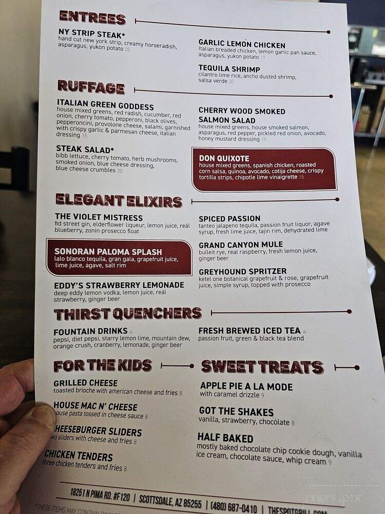 The Spot Neighborhood Grill - Glendale, AZ menu_pic