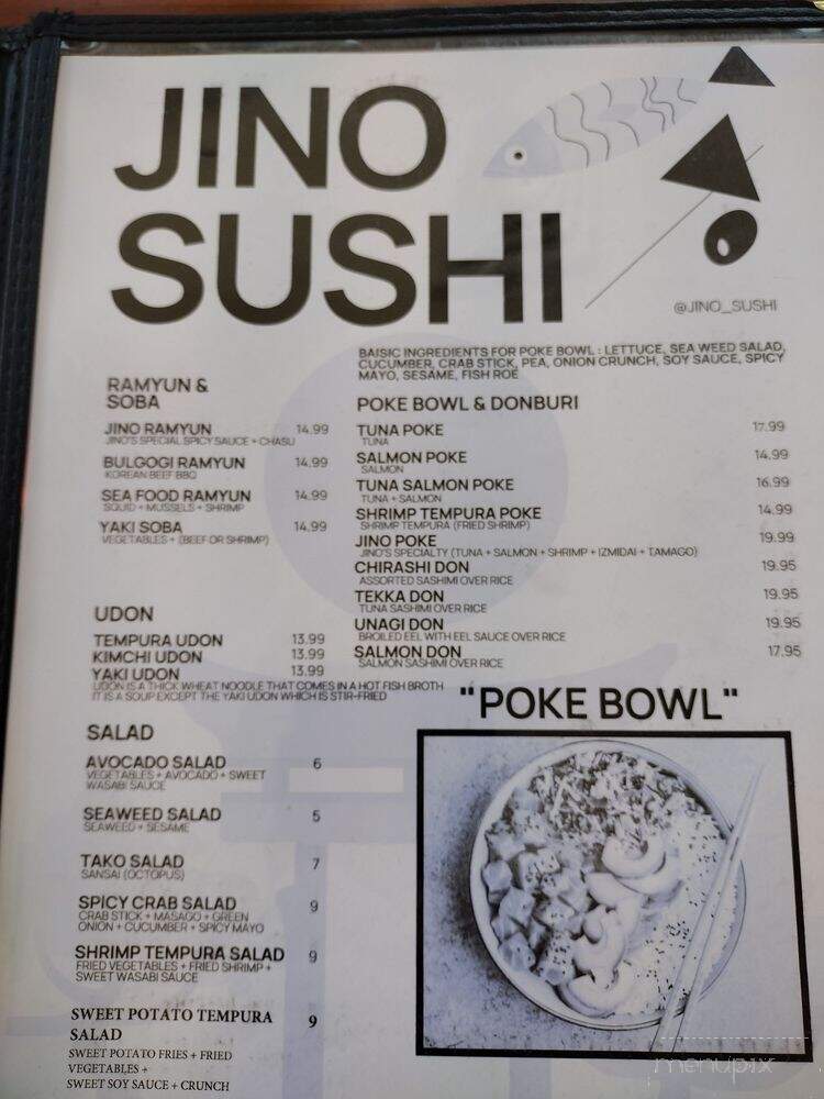 Jino Sushi - Dallastown, PA menu_pic