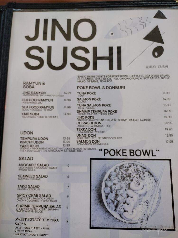 Jino Sushi - Dallastown, PA menu_pic
