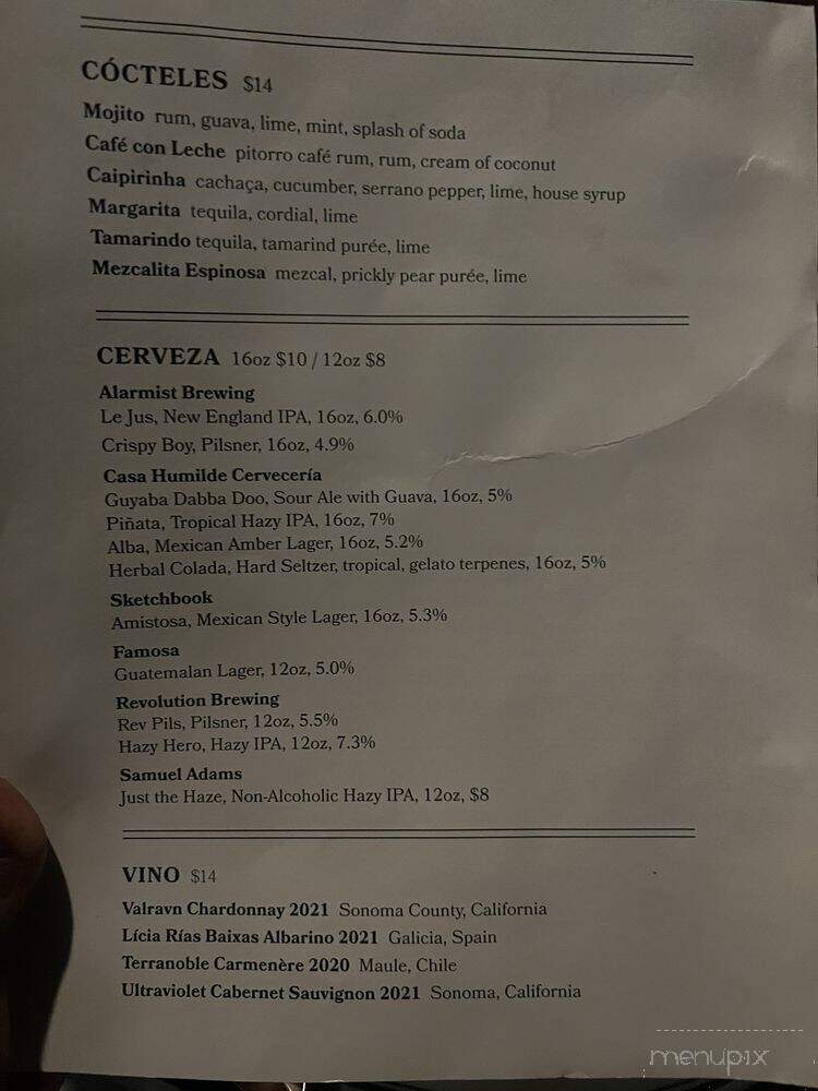 Estacion - Evanston, IL menu_pic