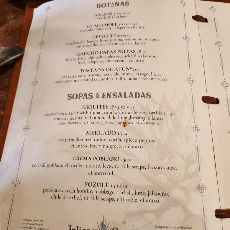 Jalisco Cantina - Carlsbad, CA menu_pic