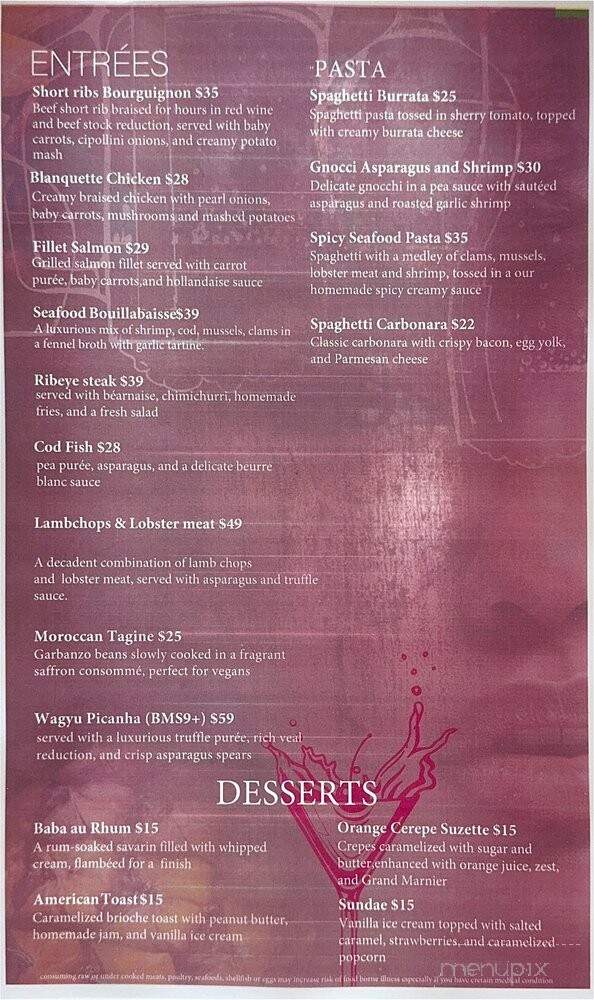 Serendipity Restaurant - Redondo Beach, CA menu_pic
