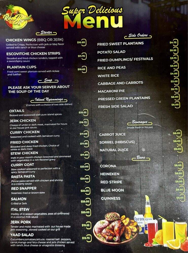 Rockyaad Jamaican Restaurant - Carmichael, CA menu_pic