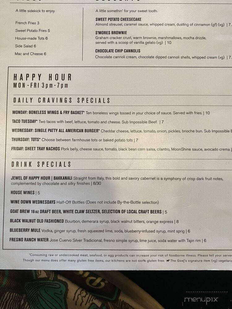 The Goat - Pflugerville, TX menu_pic