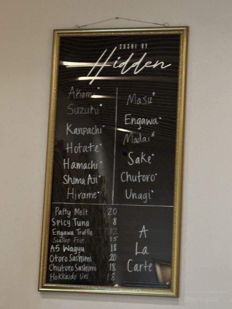 Sushi By Hidden - Houston, TX menu_pic
