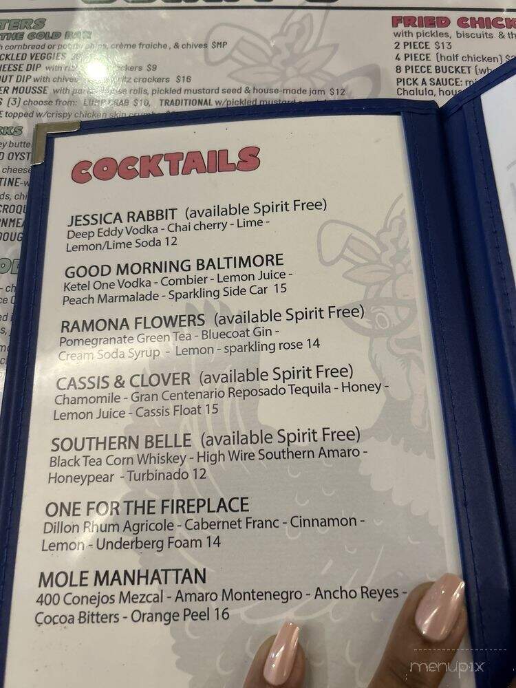 Bunny's Buckets & Bubbles - Baltimore, MD menu_pic