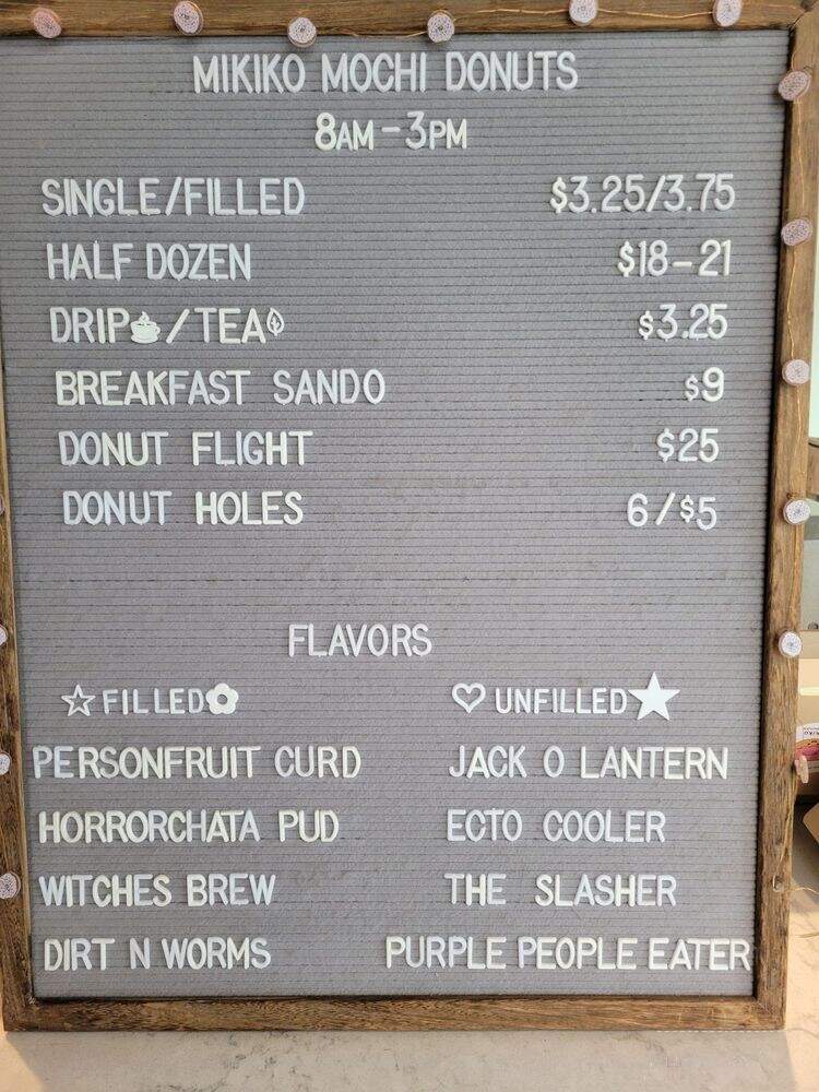 Mikiko Mochi Donuts - Portland, OR menu_pic