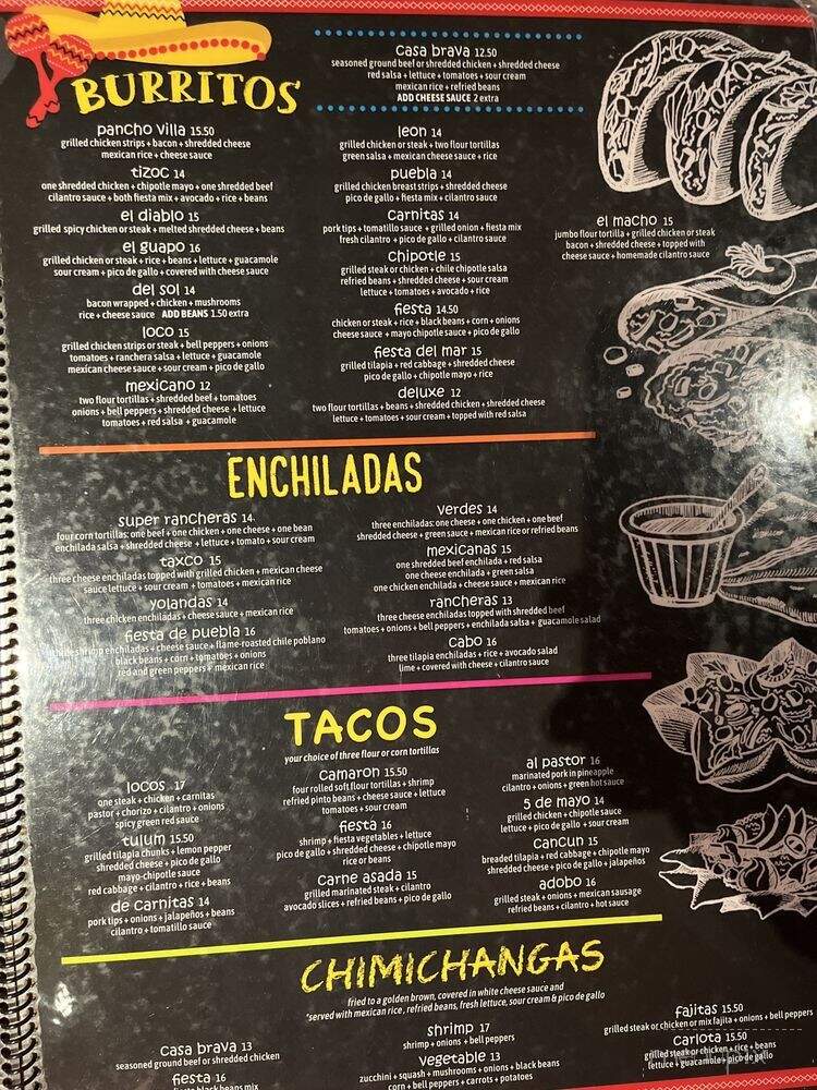 Casa Brava - Bloomington, IN menu_pic