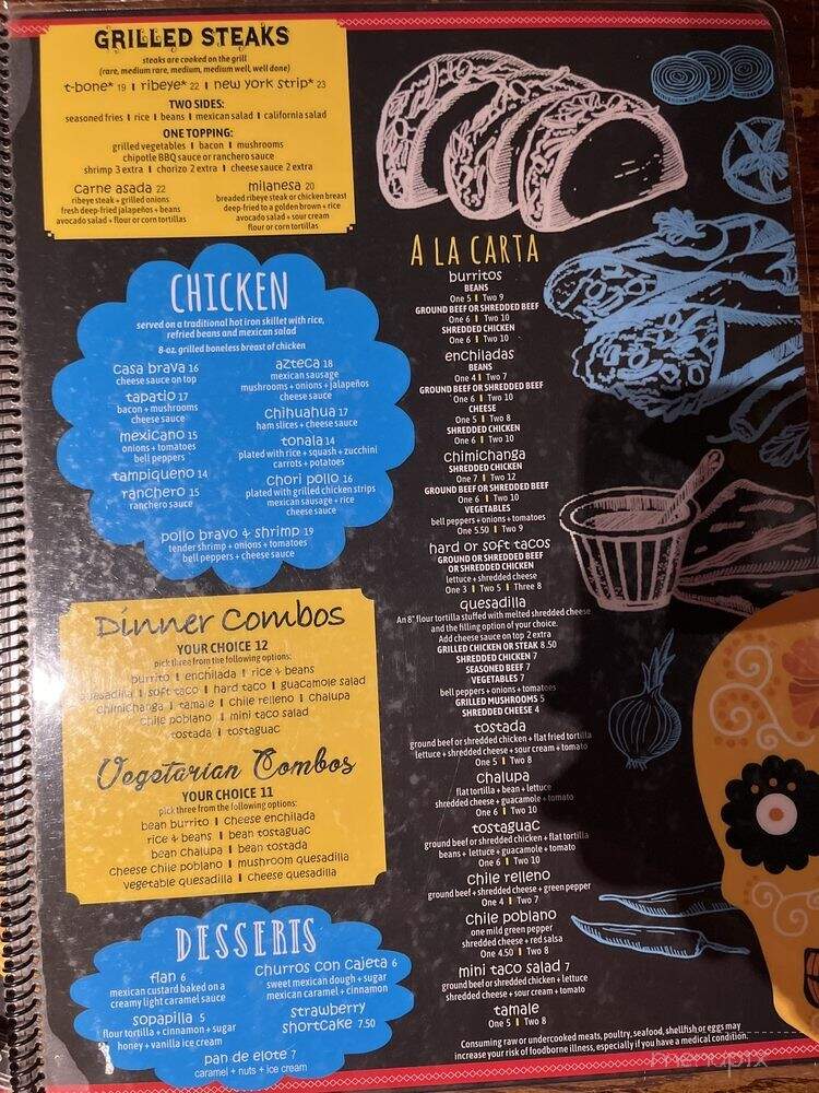 Casa Brava - Bloomington, IN menu_pic