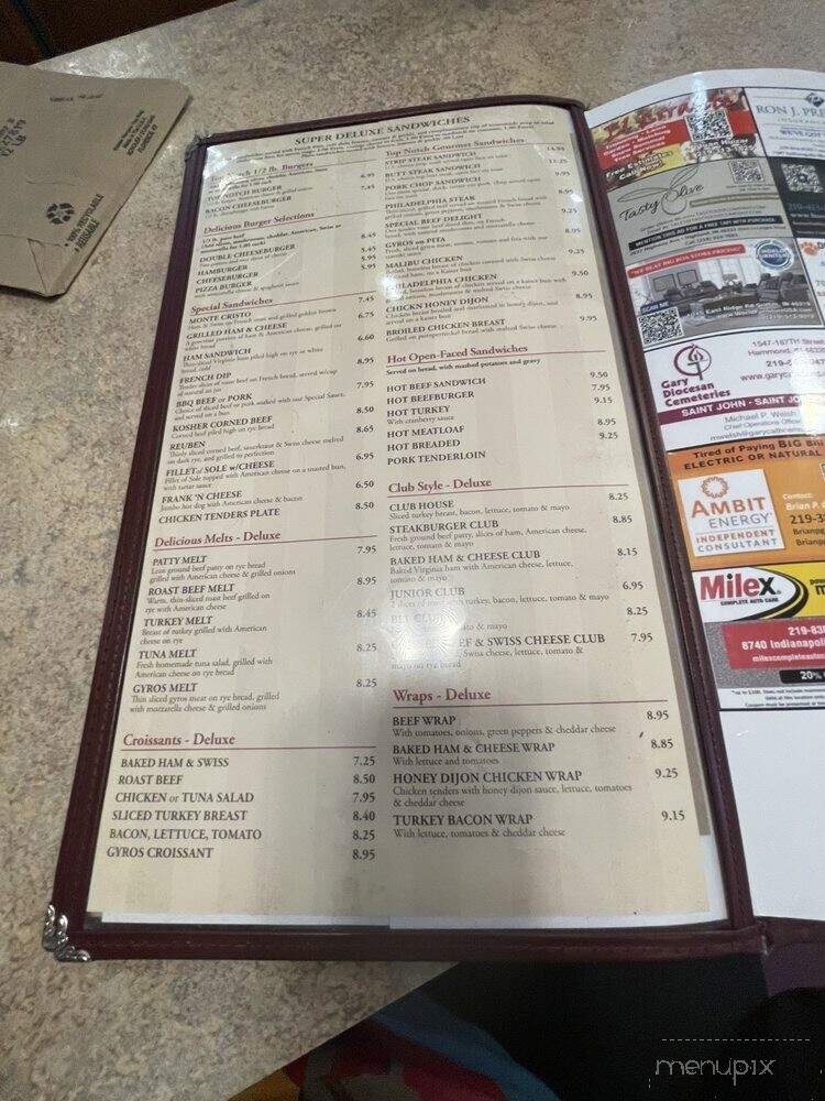 Top Notch Restaurant - Highland, IN menu_pic