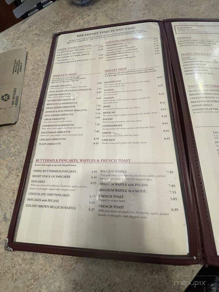 Top Notch Restaurant - Highland, IN menu_pic