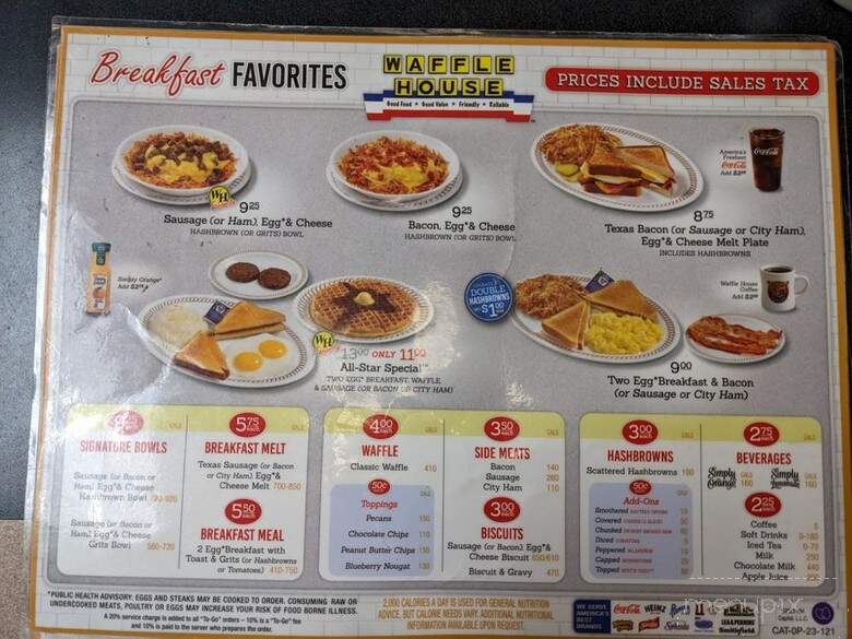 Waffle & Steak - Taylorsville, IN menu_pic