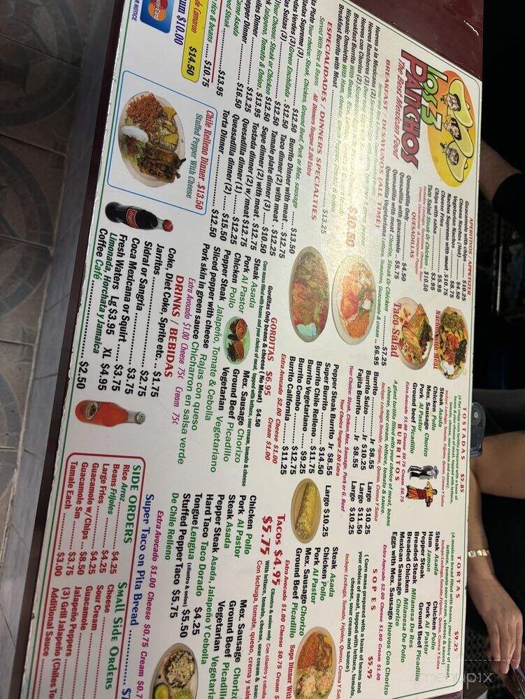 Los 3 Panchos - Chicago, IL menu_pic