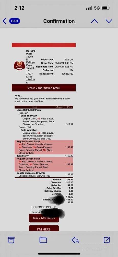 Marco's Pizza - Tomball, TX menu_pic
