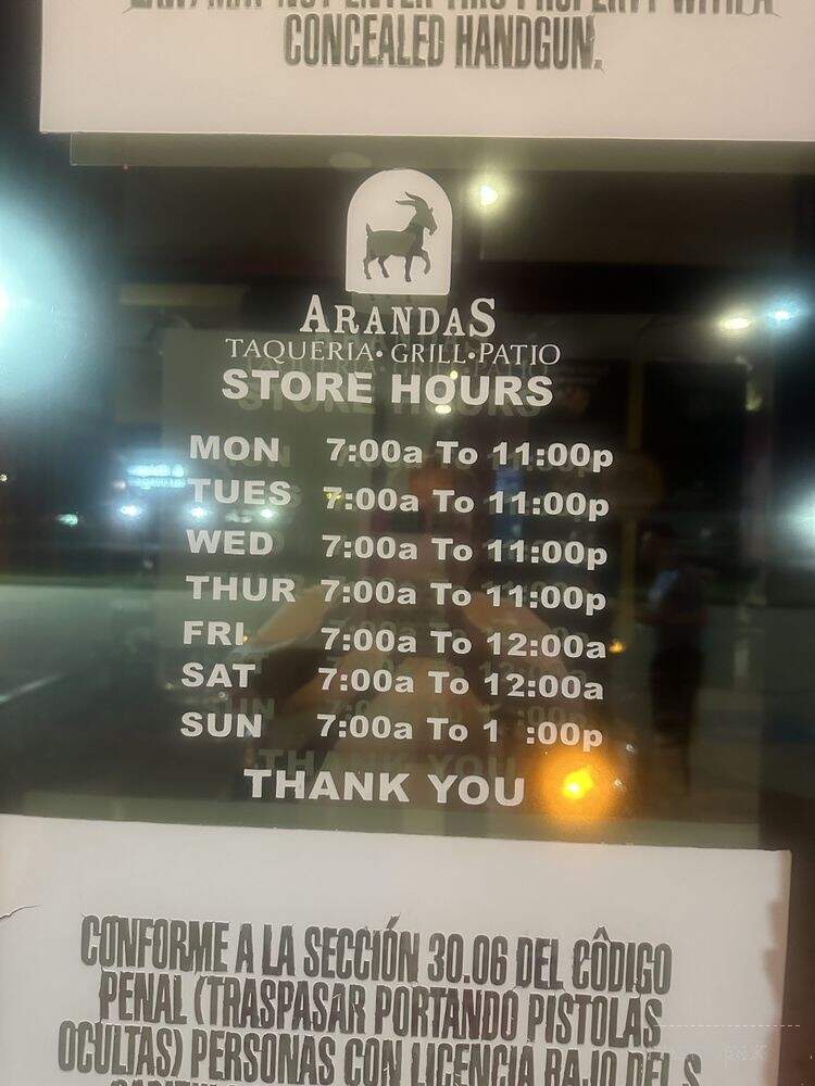 Taquerias Arandas - Baytown, TX menu_pic