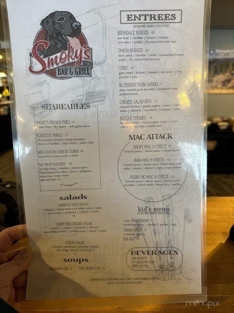 Smoky's Kitchen - McCall, ID menu_pic